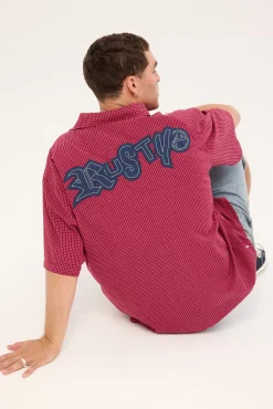 Ransom Check Shirt Burgundy