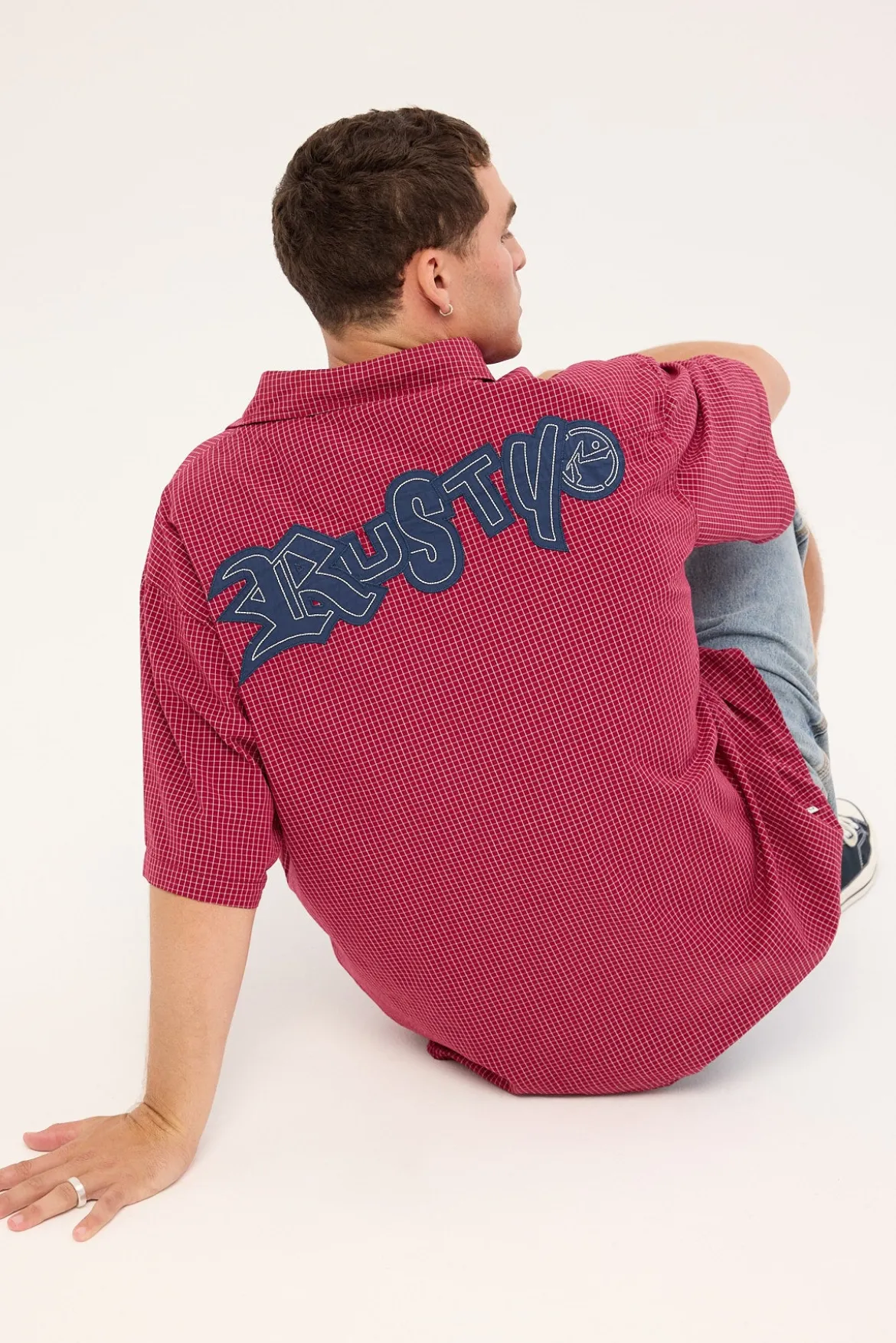Ransom Check Shirt Burgundy