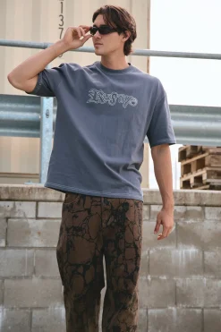 Ransom Script Short Sleeve Heavy Tee Steele