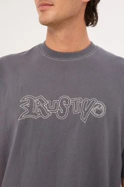 Ransom Script Short Sleeve Heavy Tee Steele