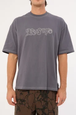 Ransom Script Short Sleeve Heavy Tee Steele