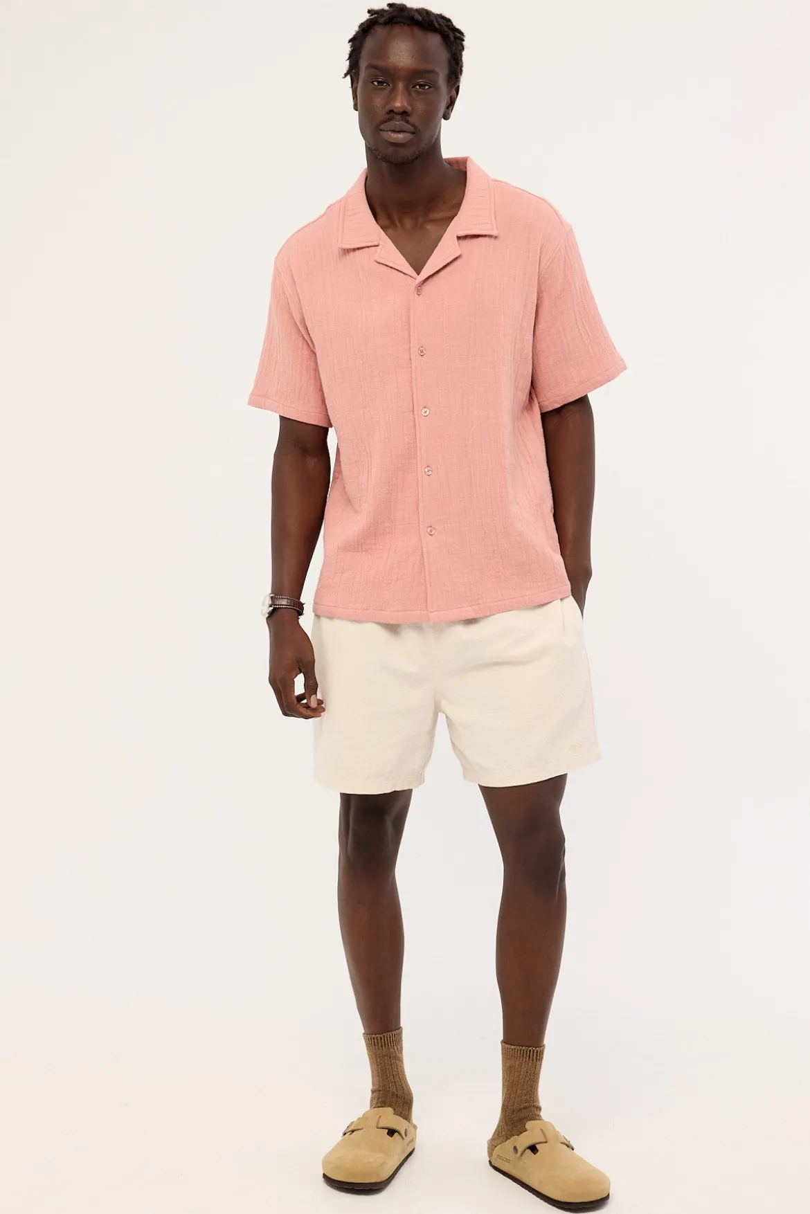 Ratio Boxy Resort Shirt Pink