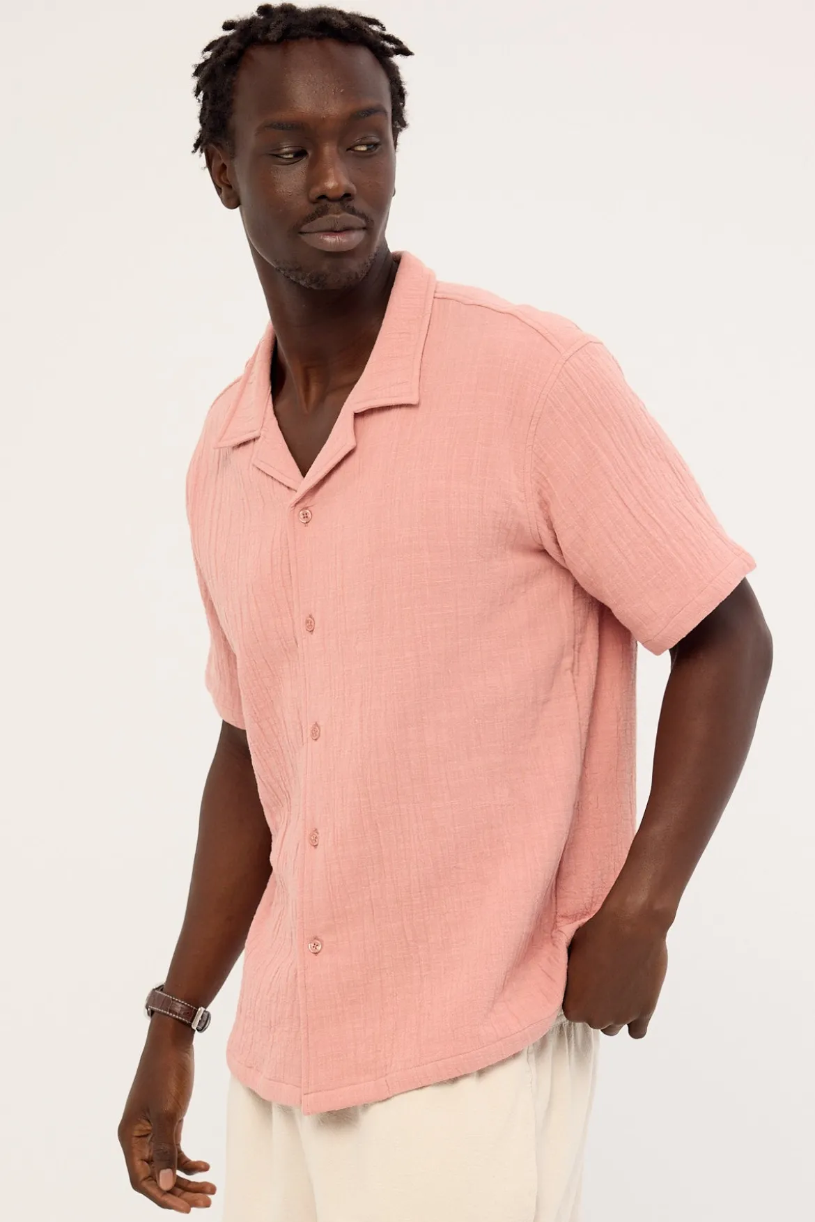 Ratio Boxy Resort Shirt Pink