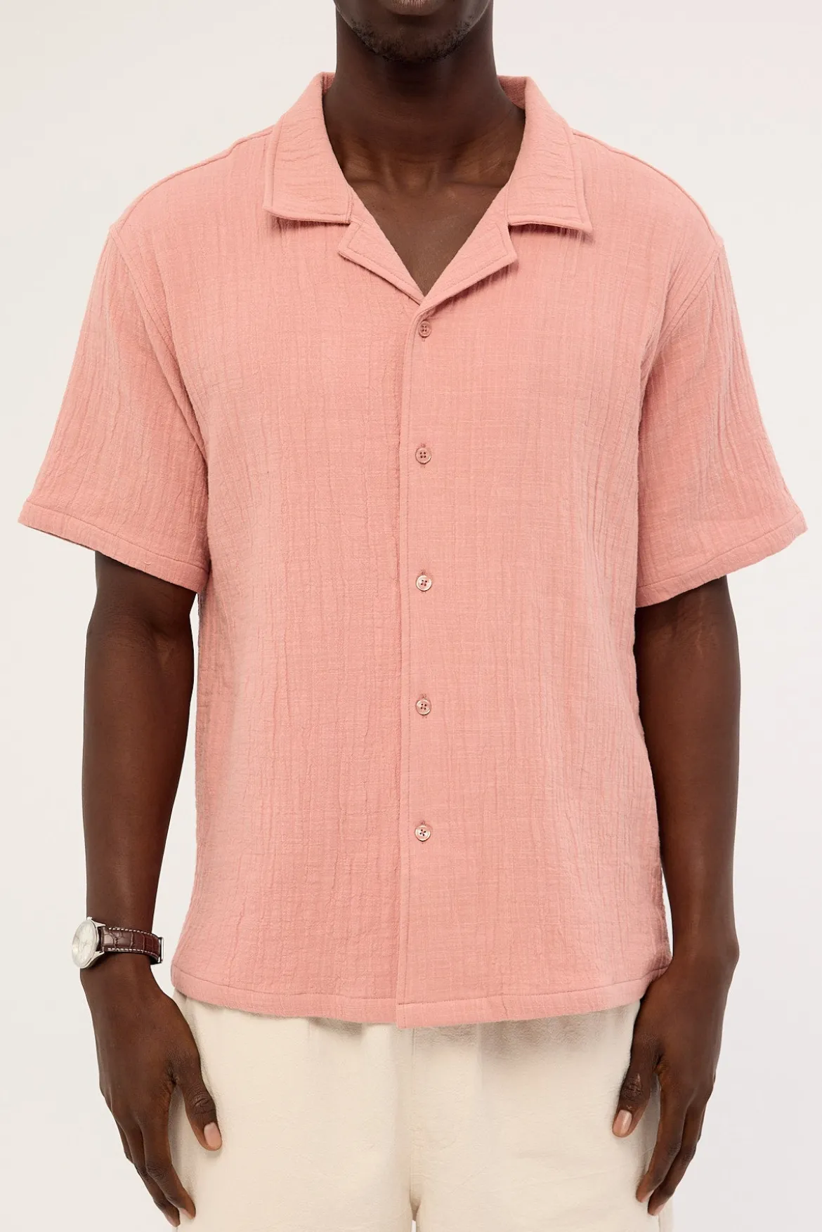 Ratio Boxy Resort Shirt Pink