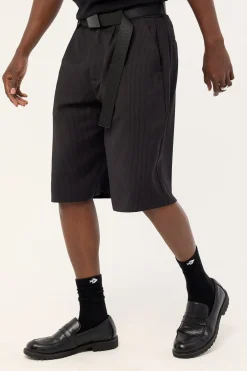 Razed Tailored Short Black Pinstripe