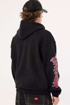 Razor Zip Through Hoodie Black