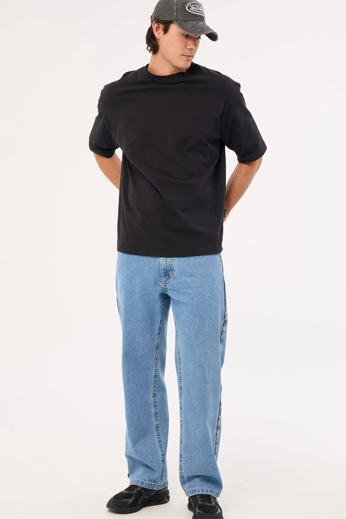 RC A5 Baggy Jean Larry Tape Light Vintage Indigo Denim