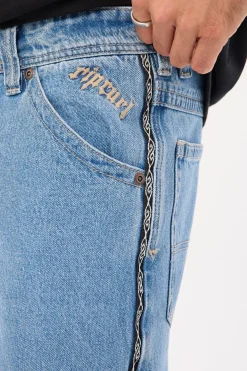 RC A5 Baggy Jean Larry Tape Light Vintage Indigo Denim