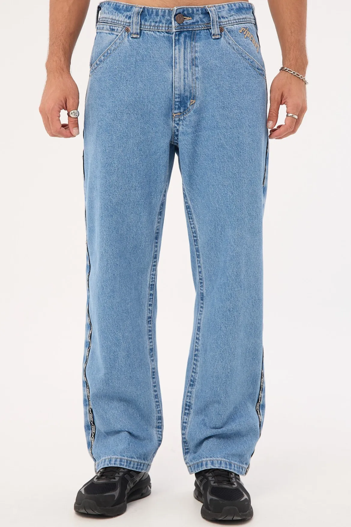 RC A5 Baggy Jean Larry Tape Light Vintage Indigo Denim
