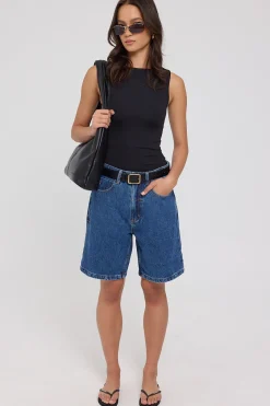 Reagan Evolution Slouch Embro Short Rinsed Blues