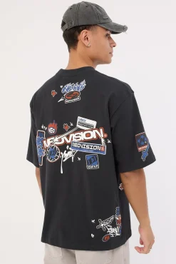 Rebellion Street Super Heavy Tee Night Black