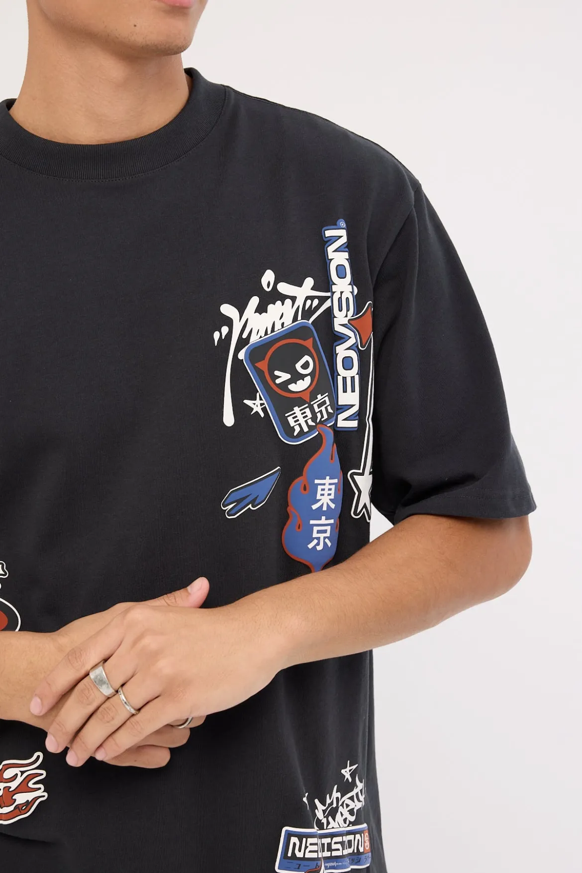 Rebellion Street Super Heavy Tee Night Black