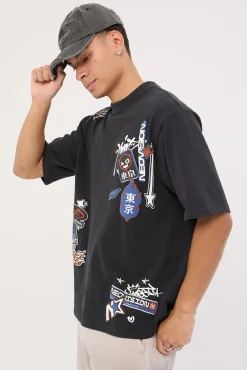 Rebellion Street Super Heavy Tee Night Black