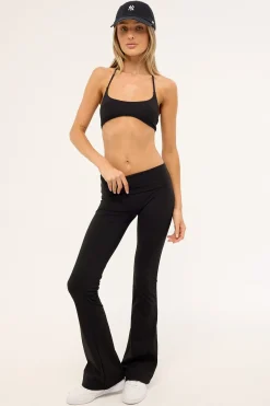 Recycled Halter Scoop Bralette Black