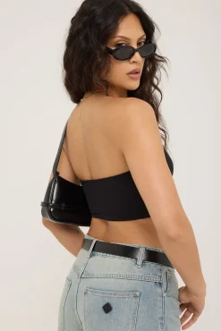 Recycled Strapless Bralette Black