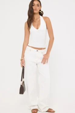 Recycled Sylvia Halter Top White