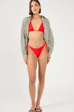 Red Roulette Bikini Bottom Red