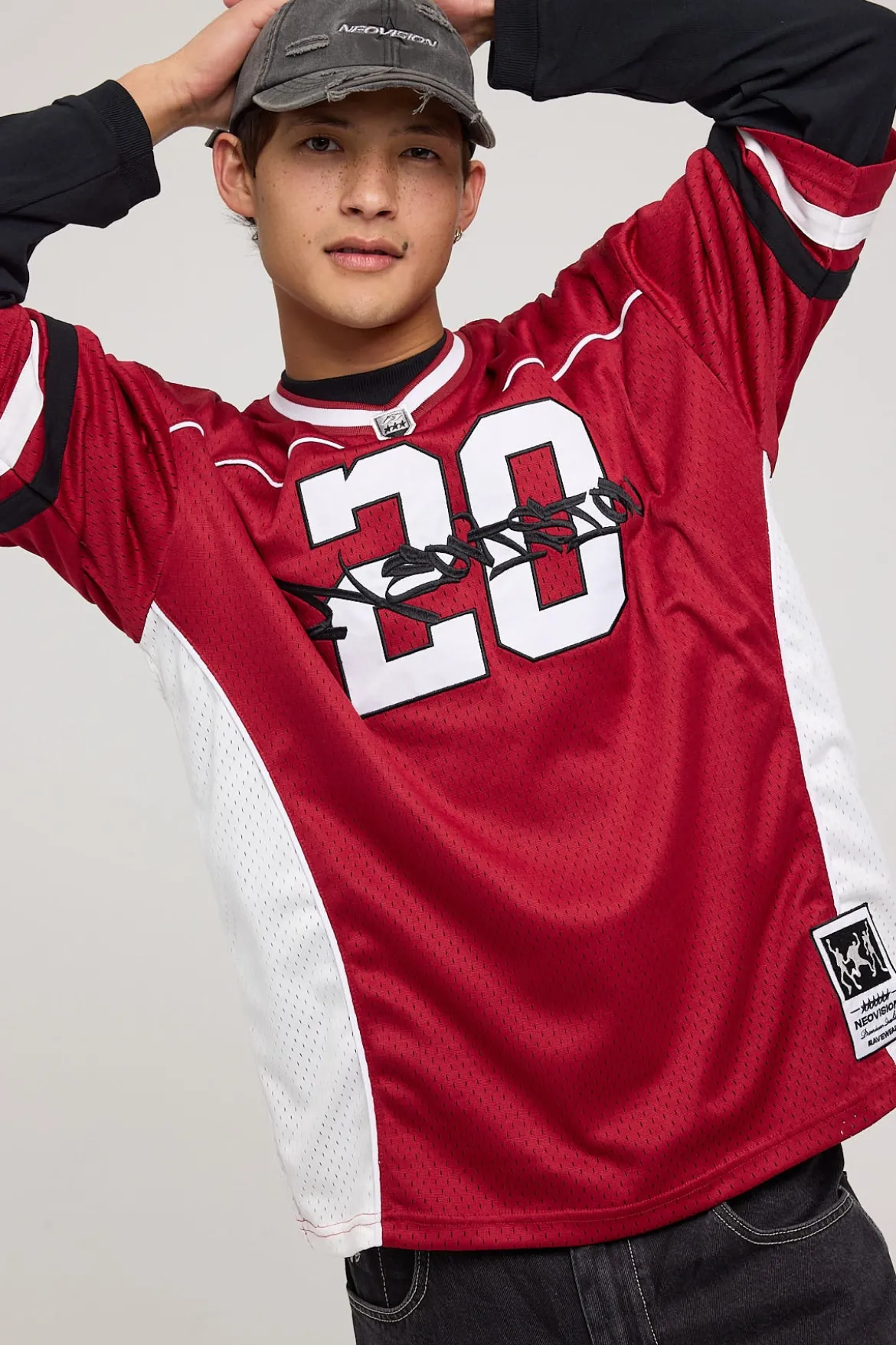 Redemption V Neck Jersey Red/White