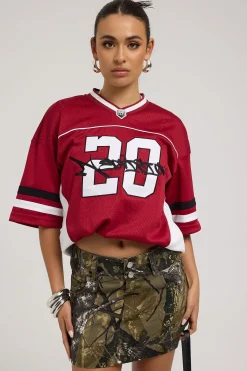 Redemption V Neck Jersey Red/White