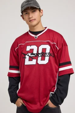 Redemption V Neck Jersey Red/White