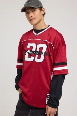 Redemption V Neck Jersey Red/White