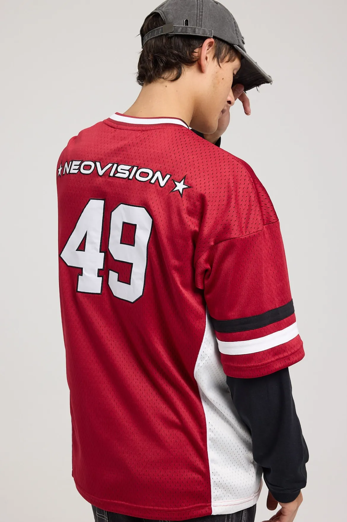 Redemption V Neck Jersey Red/White