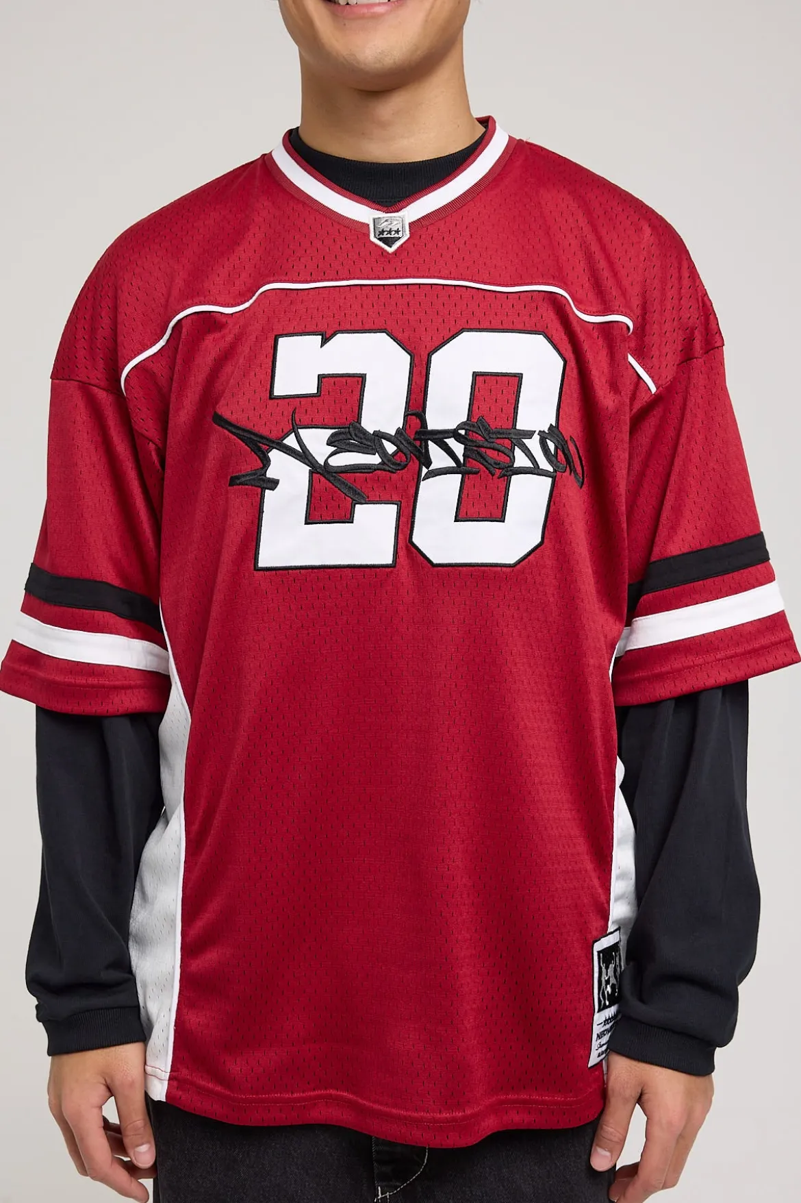 Redemption V Neck Jersey Red/White