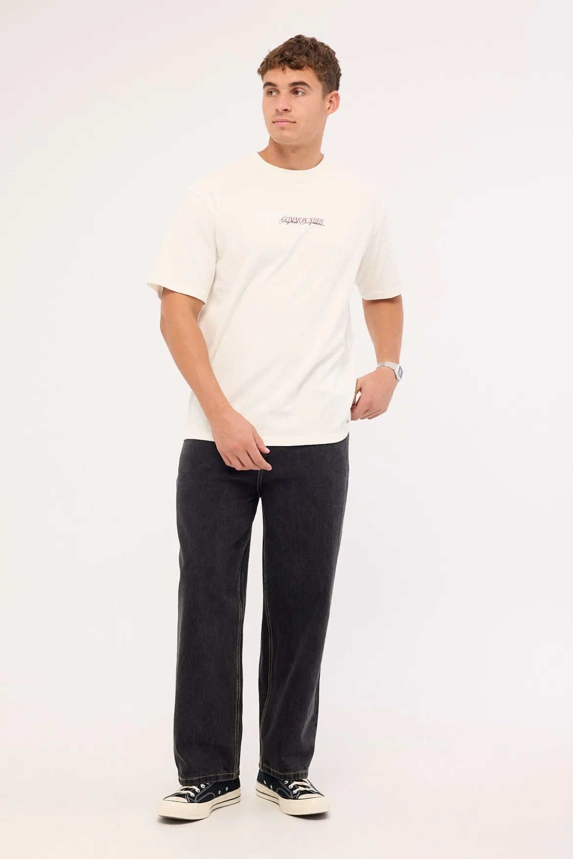 Refine Baggy Jean Washed Black