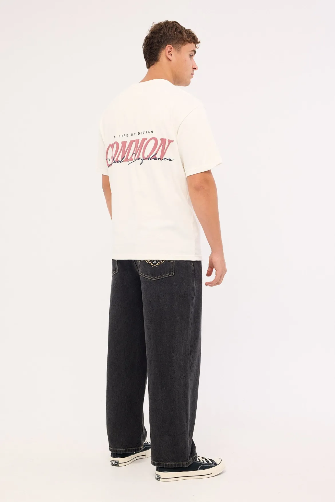Refine Baggy Jean Washed Black