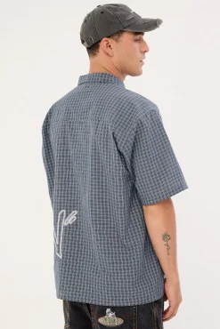 Reflekt Check Oversize Shirt Dark Teal Check