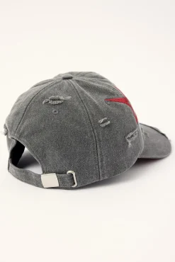 Reflekt Distressed Dad Cap Washed Black