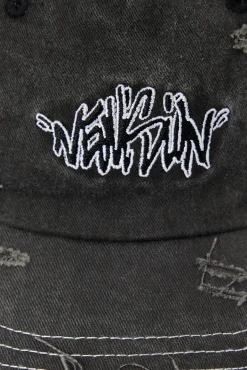 Reflekt Distressed Trucker Cap Washed Black