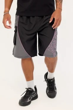Reflekt Elastic Waist Cargo Boardshort Black/Grey