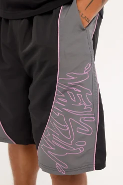 Reflekt Elastic Waist Cargo Boardshort Black/Grey