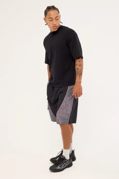 Reflekt Elastic Waist Cargo Boardshort Black/Grey