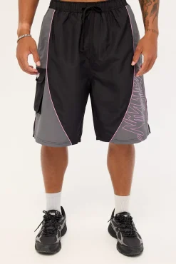 Reflekt Elastic Waist Cargo Boardshort Black/Grey