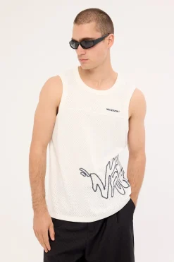 Reflekt Loose Singlet Tank White