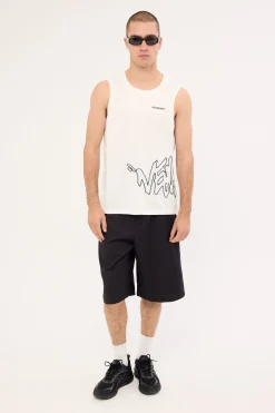 Reflekt Loose Singlet Tank White