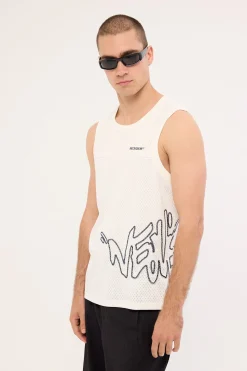 Reflekt Loose Singlet Tank White