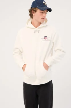 Reg Medium Archive Shield Hoodie Eggshell