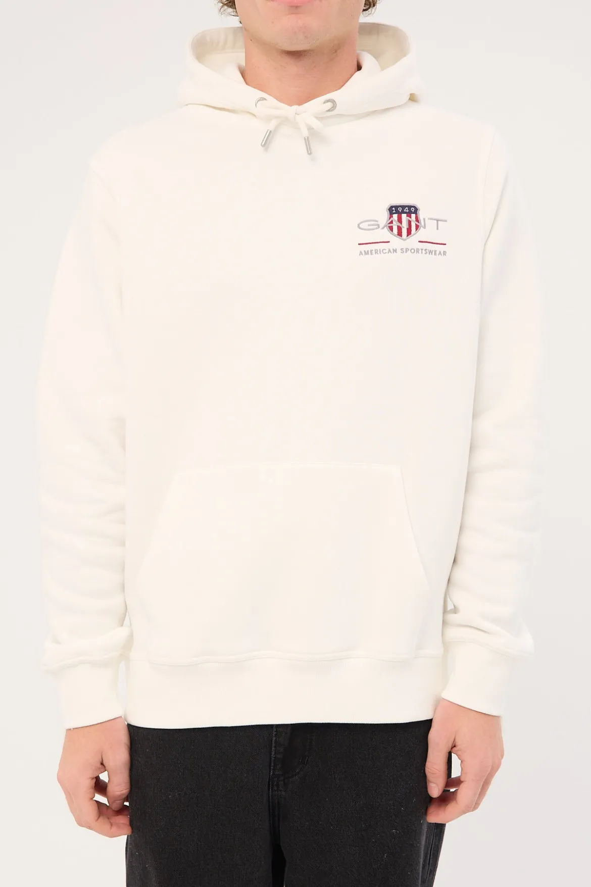 Reg Medium Archive Shield Hoodie Eggshell