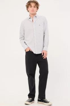 Reg Oxford Banker Stripe Shirt Persian Blue