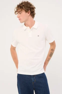 Reg Shield SS Pique Polo White