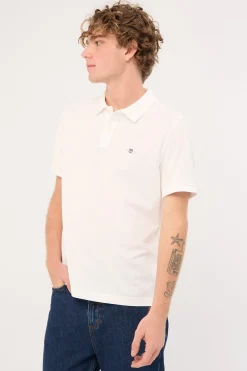 Reg Shield SS Pique Polo White
