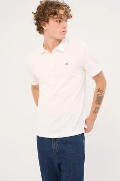 Reg Shield SS Pique Polo White