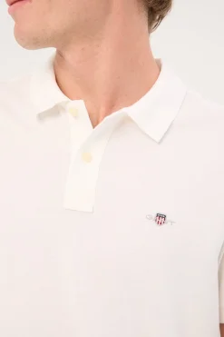 Reg Shield SS Pique Polo White