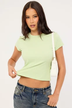 Relaxed Baby Tee Matcha Green