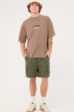 Relaxed Cargo Short Khaki Green
