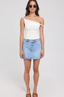 Relaxed Mini Skirt Diamond Blue
