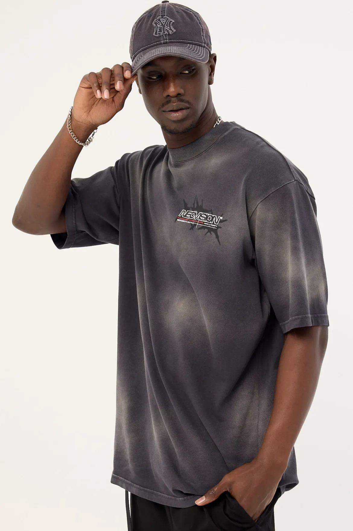 Relic Oversize Super Heavy Tee Sunfade Black